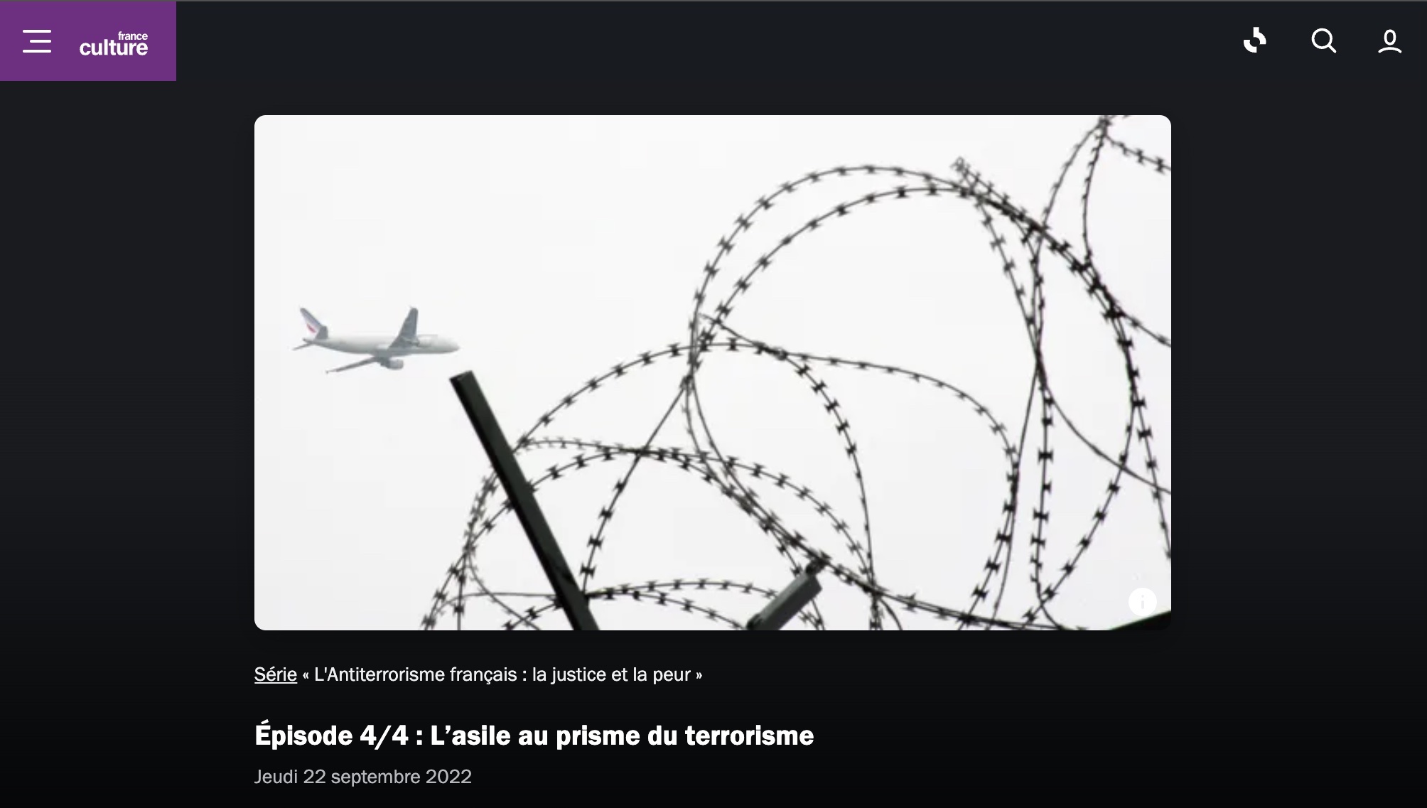 L’Antiterrorisme français : la justice et la peur.